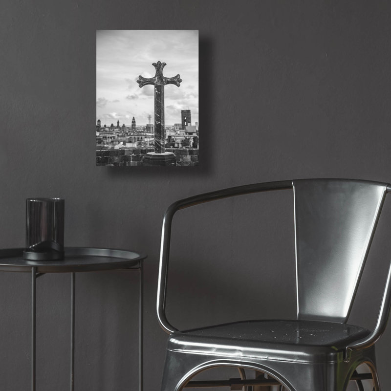 Art mural en verre cathédrale, vue de Barcelone par Nathan Larson, H 16 po x l 12 po x P 0,13 po