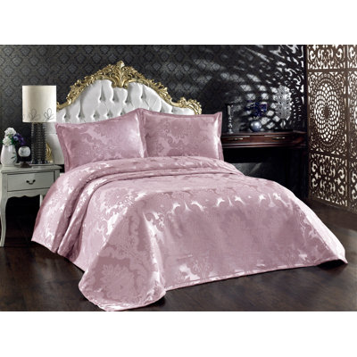 Willa Arlo Interiors Medora Cotton Damask Bedspread with Pillowcases