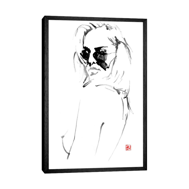 Lunettes by Péchane - Print on Canvas, 152.5 cm H x 101.5 cm W, Black Framed