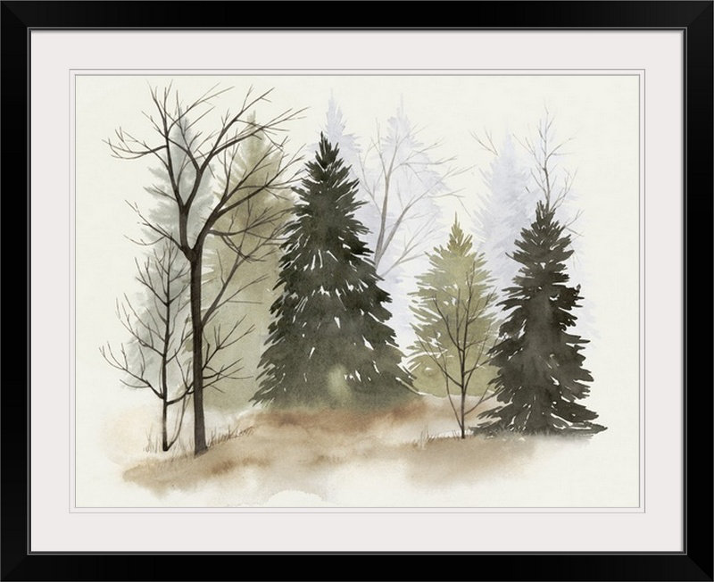 Safiyah " In The Mist II " by Grace Popp, 26" H x 32" W x 1" D, Black Frame