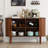 Sideboard Buffer Cabinet with Fluted Slide Doors-1159664252