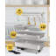 Ensemble de réchaud électrique demi-taille 2 x 4,5 pintes pour buffet avec contrôle de la température, chauffe-plat et réchauds en acier inoxydable avec couvercle transparent pour la restauration et les fêtes