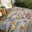  Floral Colorful Design Outdoor Rug Pink/Green/Ivory Multi-329194369