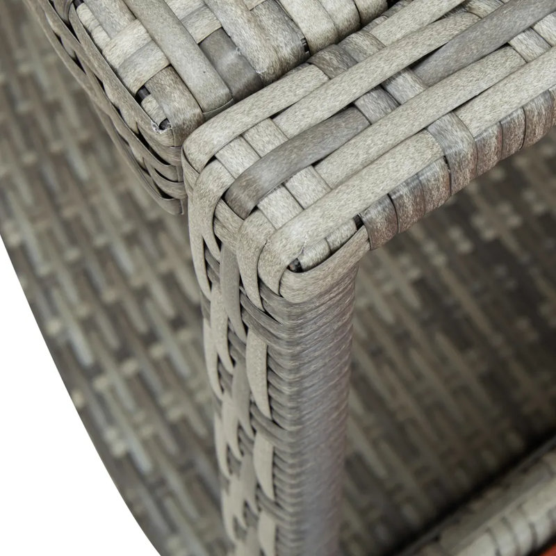 Hot Tub Surround Poly Rattan, Grey