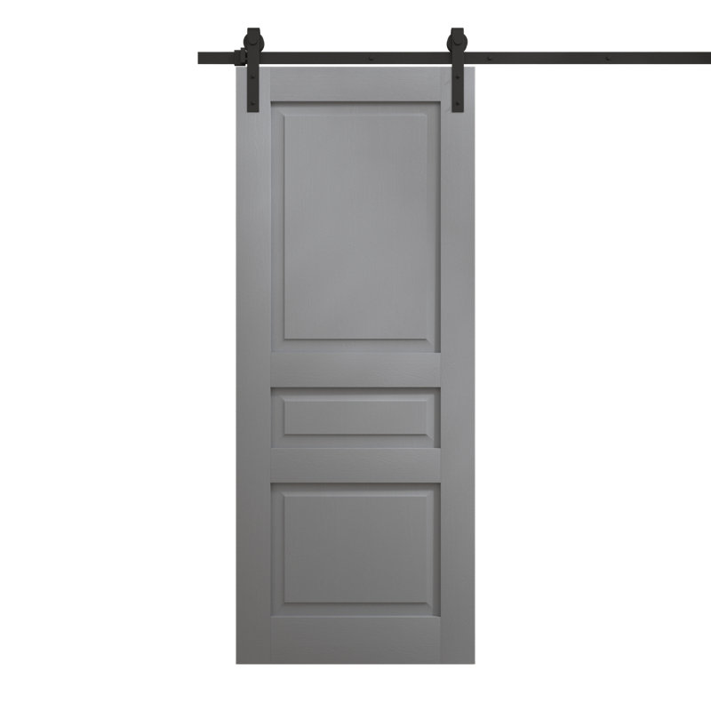 Porte de grange moderne | Ego 5012 | Ensemble de quincaillerie lourde pour rails | Portes intérieures solides, 18 po x 84 po