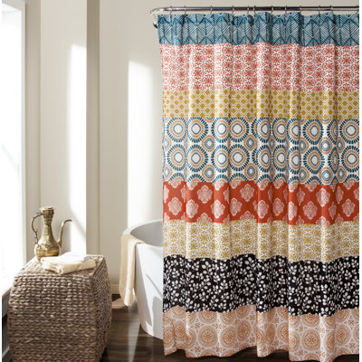 Bohemian Stripe Striped Shower Curtain