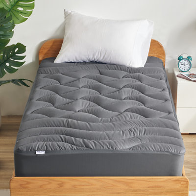 Cooling Breathable Mattress Pad Cover, 3-Zone Quilted Mattress Topper with Deep Pocket