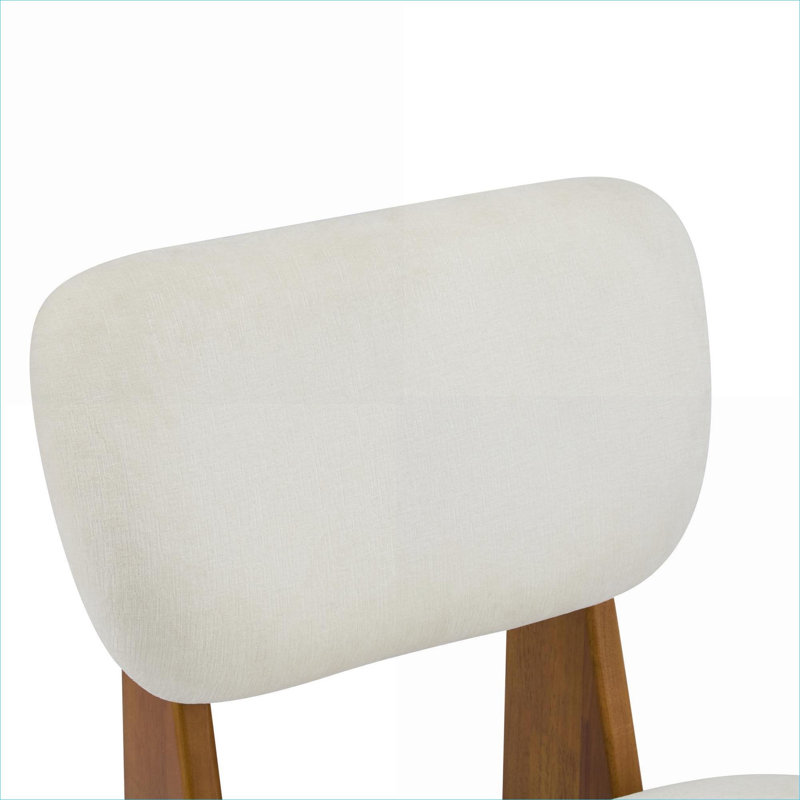 Ensemble de 2 fauteuils modernes et minimalistes, revêtement en polyester beige chaud, assise d'appoint en bois massif pour le salon, la chambre à coucher et le bureau