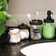 Mason Jars Soap Dispenser Toothbrush Cotton Swab Holder Bathroom Accessory Set