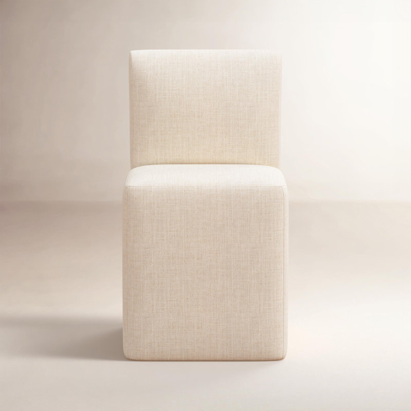 Chaise de salle à manger Archbald, Lin talc classique