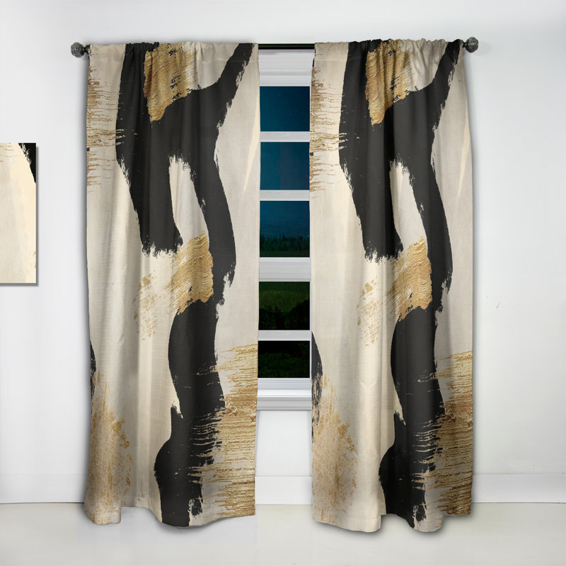 Rideau simple occultant moderne Glam Collage II, L 52 po x L 63 po