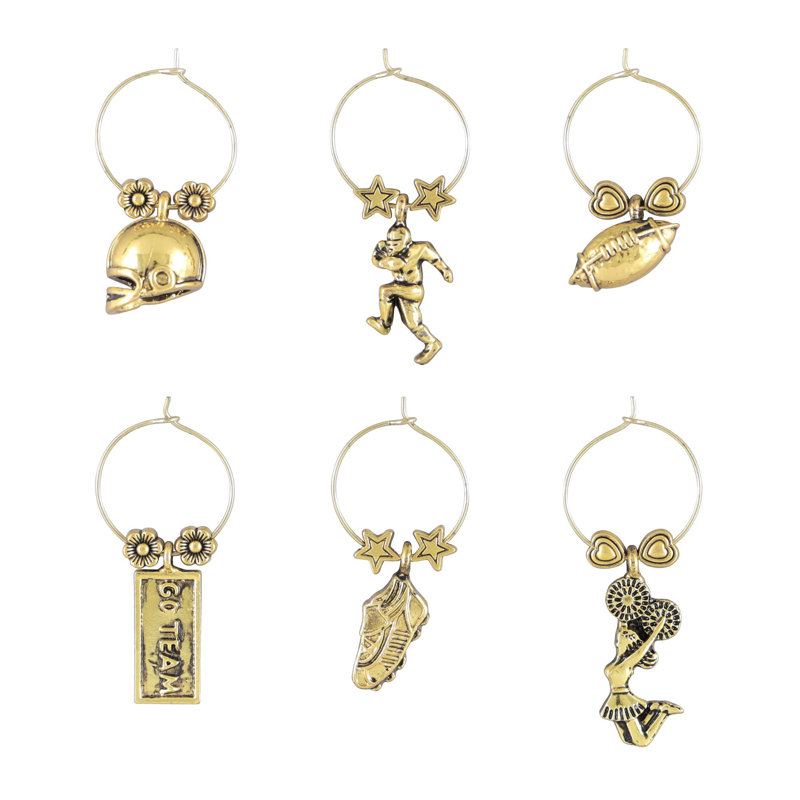 Corona Gold Wine Charm