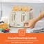 Geepas 4 Slice Toaster | 6 Browning Levels with Cancel Function | For Thin Small Bread Slice | 2 Independent Controls 2 Removable Crumb Trays Cool Touch High Lift | 1400W-86794884