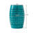 12-Inch Cylindrical Accent Side Table With Sculptural Barrel Design And Laser-Cut Metal Detailing.-1731810946