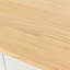 Îlot de cuisine mobile à roulettes avec plateau en bois massif et roulettes verrouillables, largeur de 52,7 po, armoire de rangement et bar à abattants, support à épices, porte-serviettes et tiroir-97889757