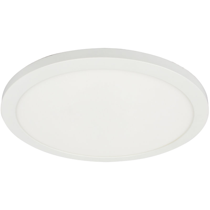 Nashea LED Flush Mount, Matte White, 16" Dia.
