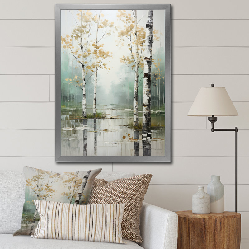 Zelah " Ethereal Elegance IV ", Silver Picture Framed, 32" H x 16" W x 1" D