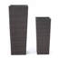Outdoor PE Wicker Flower Pots, 2-Pcs Set, Beige, Weather-Resistant and Durable for Garden and Patio Decor-757277668