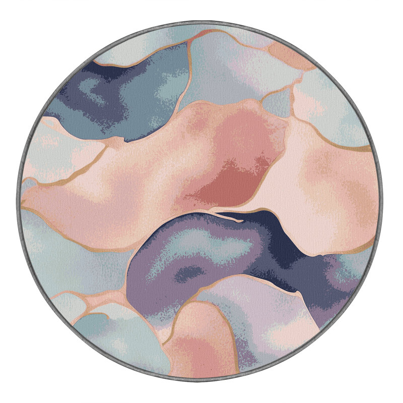 Rosewater Drift Rug, Round 3'