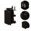 Bartlet 2-Shelf 6-Bottle Bar Cart with Division Black Wengue-1470724619