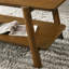 Table de bout avec tablette Mid-Century moderne en bois, finition noyer