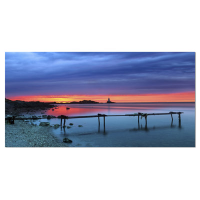 «Blue Sky and Waters Panorama», reproduction de photo sur toile tendue