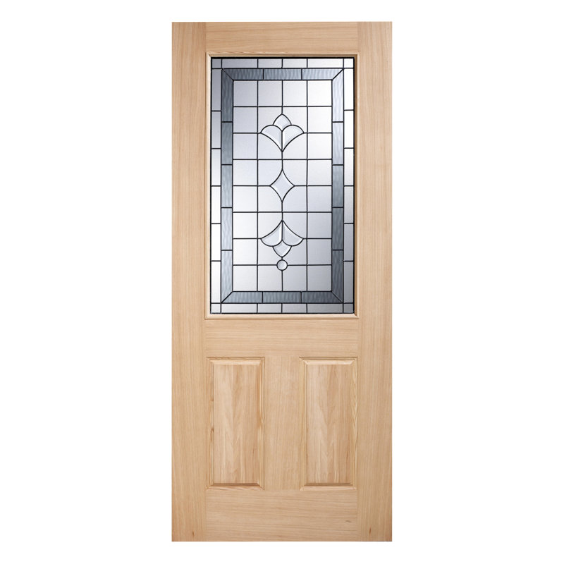 Winchester Glazed Oak External Door, 1981mm H x 838mm W x 44mm D