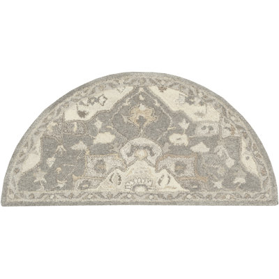 Burkholder Oriental Hand-Tufted Wool Charcoal/Taupe Area Rug