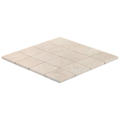 Botticino Extra Light 12 In. X 12 In. Marble Mosaic Floor And Wall Tile (5 Sq. Ft. / Each)