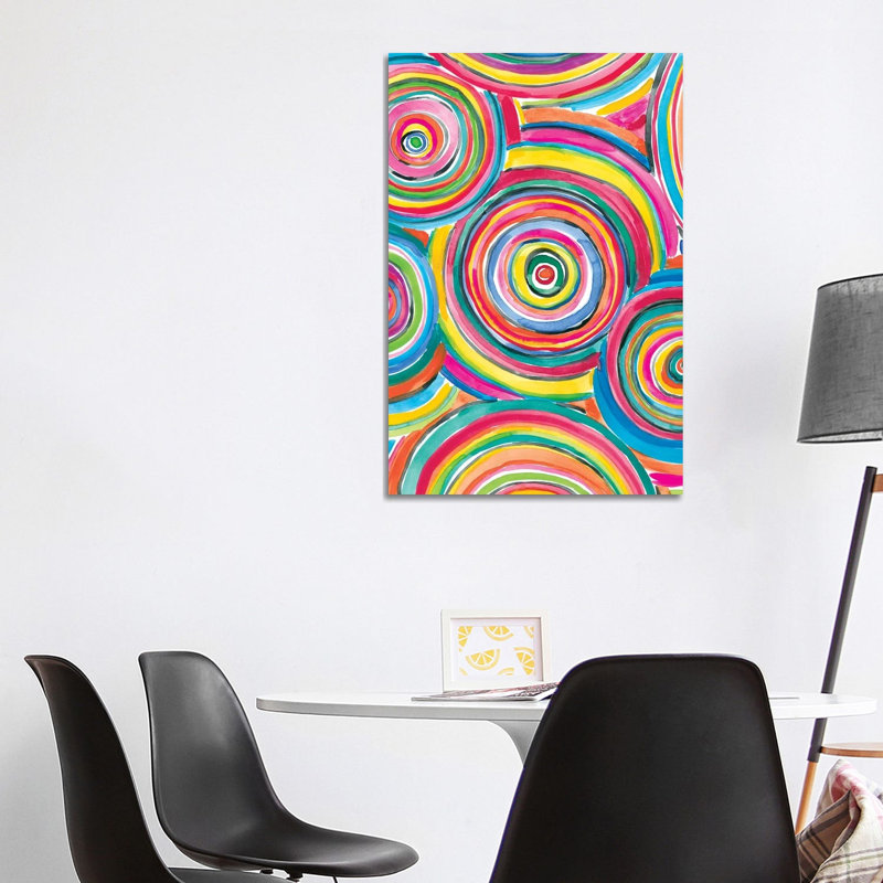 Colorfully Happy II by Amanda Mcgee - Wrapped Canvas Painting, 101.6cm H x 66.04cm W x 1.91cm D