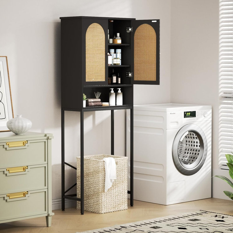 Rangement pour salle de bain Brancon, Noir, noir, noir, noir
