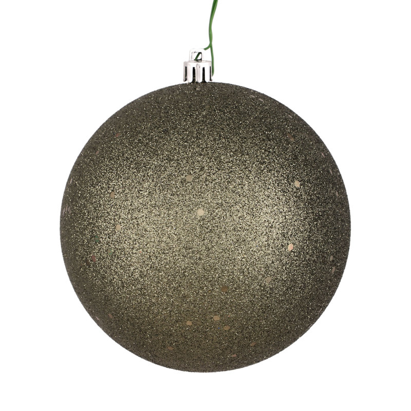 Décor Solid Ball Ornament, Wrought Iron Sequin, 10" H x 10" W x 10" D