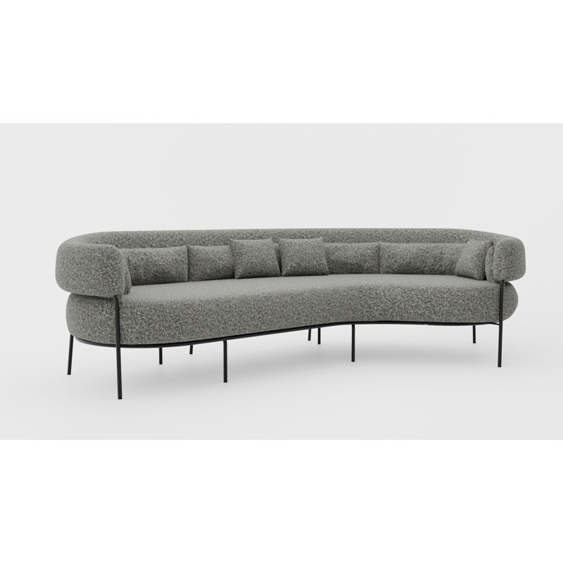 Taquanna 168cm Wide Curved Patio Sofa