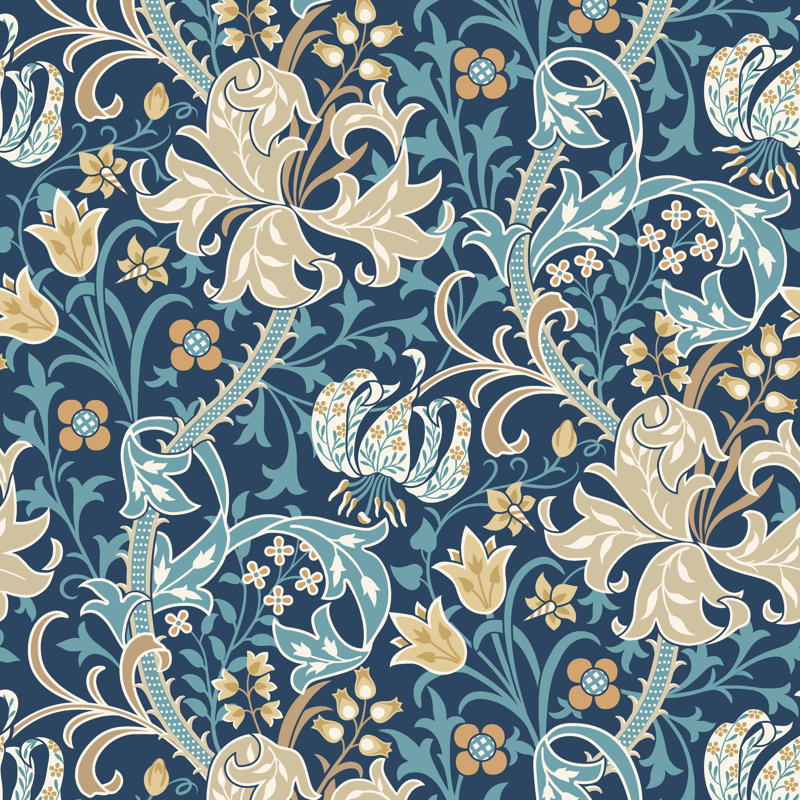 Padstow 10m x 50cm Wallpaper Roll, Navy Blue