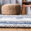 Tapis bleu marine / ivoire tissé à plat à la main Adalyn-994291694