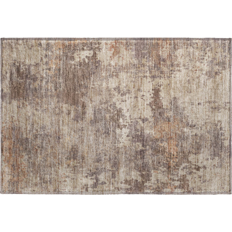 Premium Machine Washable Mayfield AMF2143 abstract Rug, 1'8" x 2'6", Brown