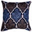 Ensemble de housse de coussin en lin brodé bleu et brun - Décoration de Noël 18 po x 18 po pour canapé-1035212625-1035212654