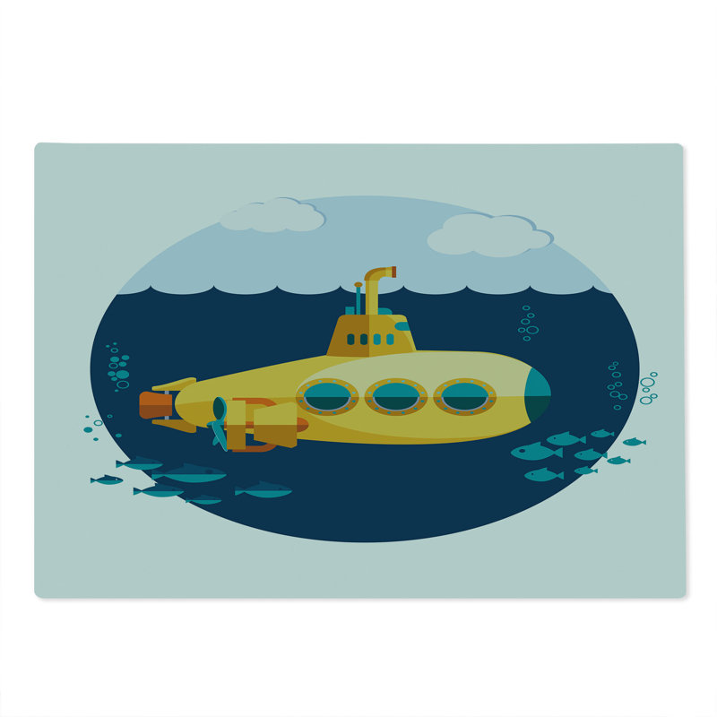 Planche à découper sous-marin jaune Ambesonne
