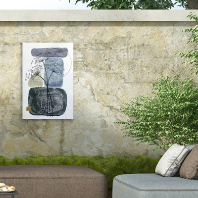 Jocelyn Benford Dark Blue Layers Outdoor  Canvas