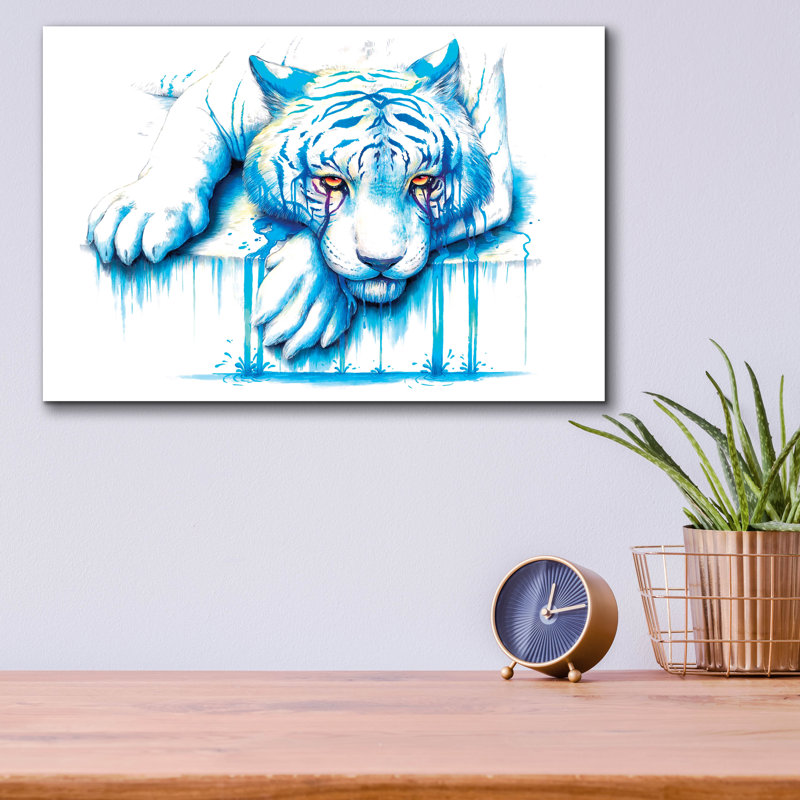 «Blue Tears» par JoJoes Art, H 12 po x l 16 po x P 0,13 po