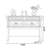 Champagne Solid + Manufactured Wood Rectangular Console Table