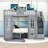 Anecia Convertible Bunk Bed With Desk And Storage Drawers,Shelves-378494063-378494061