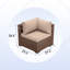 Ensemble de conversation pour 8 personnes avec foyer et table basse
