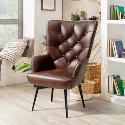 Elfriede Upholstered Wide Back Armchair by George Oliver