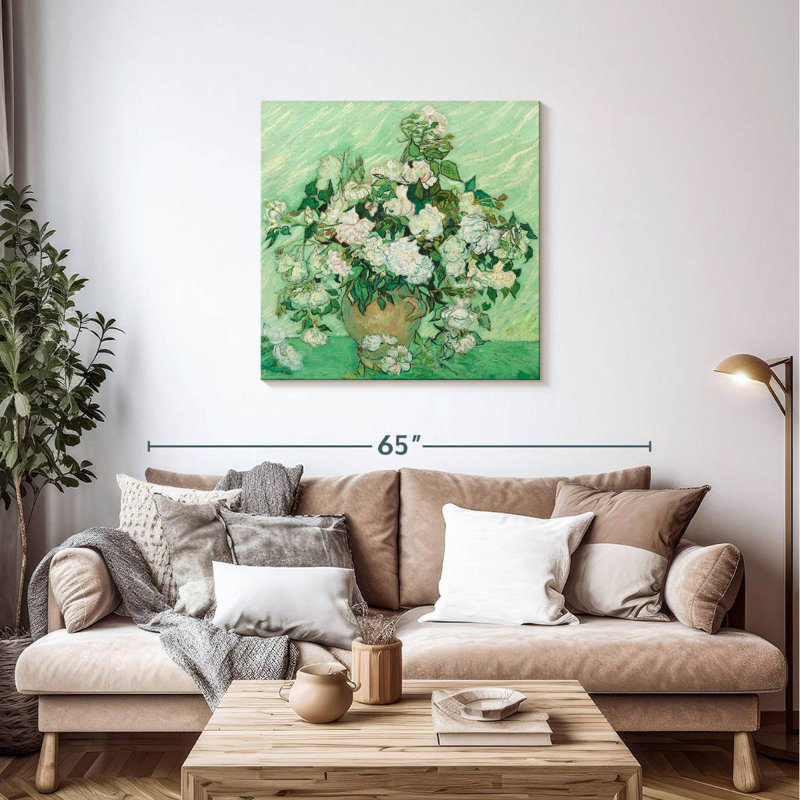 Harnek Green Field Roses, 36" H x 36" W