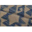 Tapis moderne en laine à tissage plat beige / bleu 12 pi 10 po x 17 pi 8 po Modern