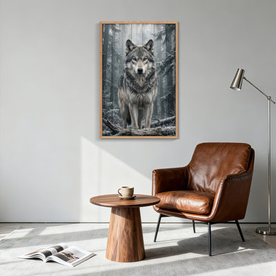 Ensemble de 1 tableau sur toile « Forêt de loups »