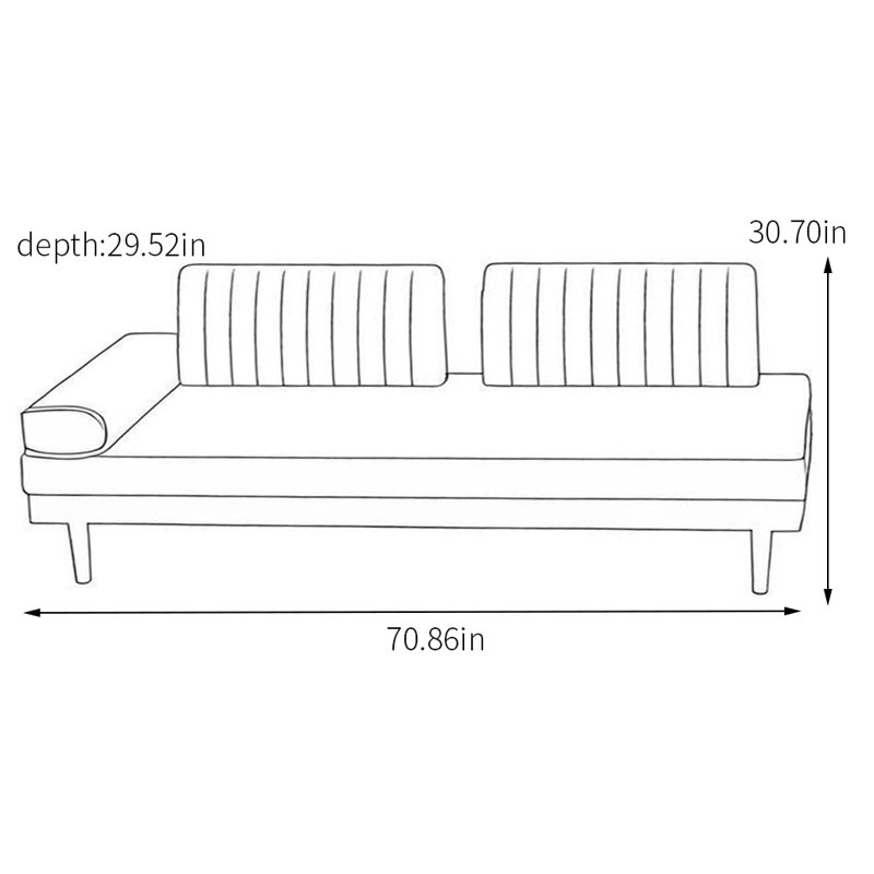 Chaise longue confortable et respirante, Blanc crémeux