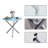 Hafeezah Round Glass Top Metal Base Dining Table
