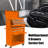 Orange Tool Cabinet With 8 Drawers And Movable High Wear Resistance Storage --1339956101